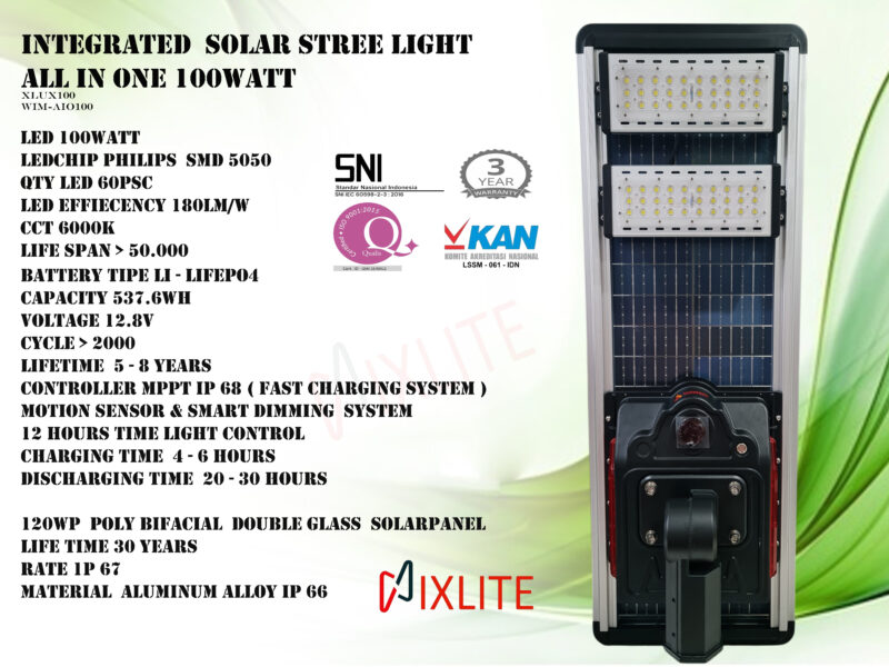 all in one 100watt  Nixlite  SNI